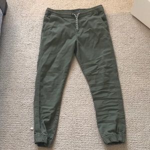 Green Chino Joggers